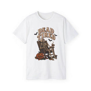 Dead Tired Skeleton Halloween T-Shirt
