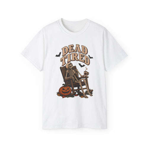 Dead Tired Skeleton Halloween T-Shirt