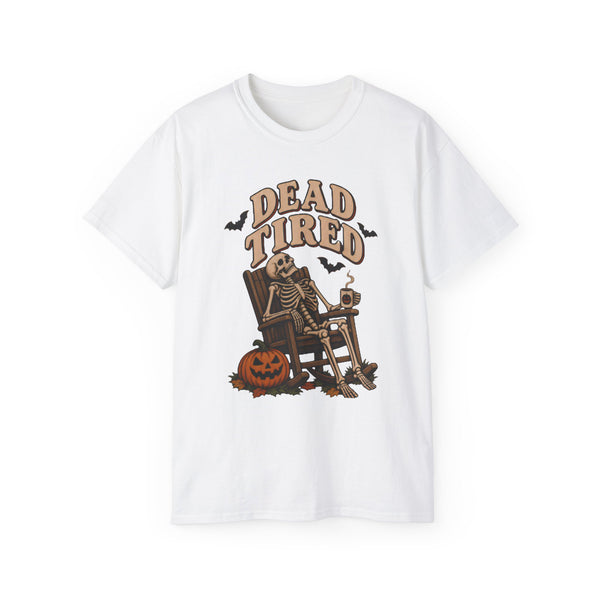 Dead Tired Skeleton Halloween T-Shirt