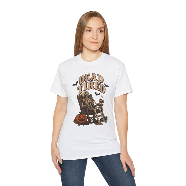 Dead Tired Skeleton Halloween T-Shirt