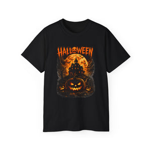 Halloween Haunted House Pumpkin Vintage Horror T-Shirt