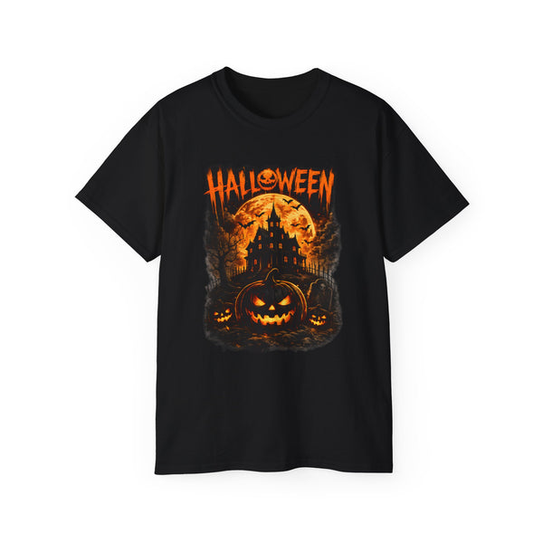 Halloween Haunted House Pumpkin Vintage Horror T-Shirt