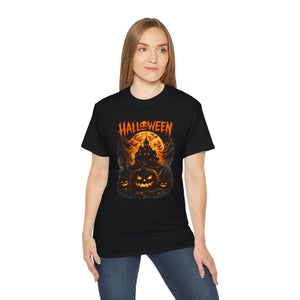 Halloween Haunted House Pumpkin Vintage Horror T-Shirt 