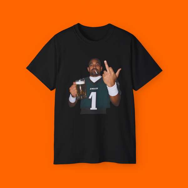 Jalen Hurts Beer Middle Finger Shirt