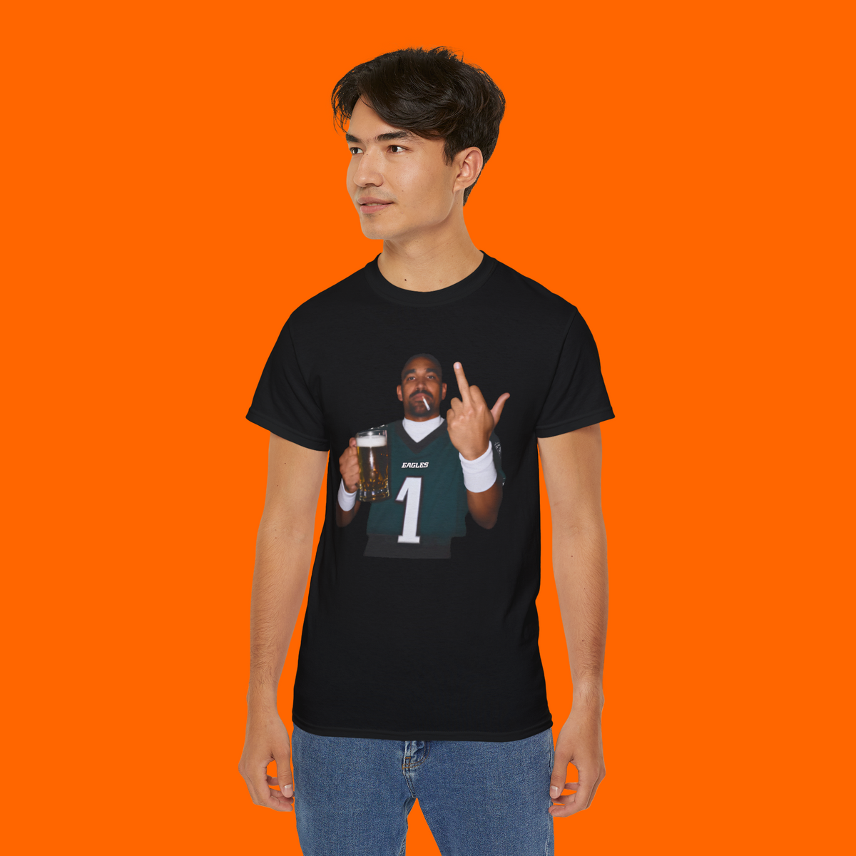 Jalen Hurts Beer Middle Finger Shirt