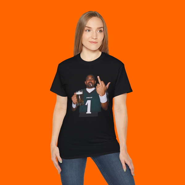 Jalen Hurts Beer Middle Finger Shirt