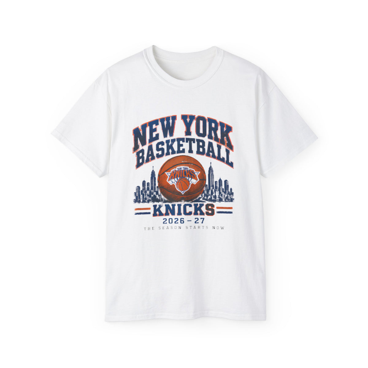 New York Basketball Knicks Skyline The Season Starts Now 2026 2027 NBA T Shirt