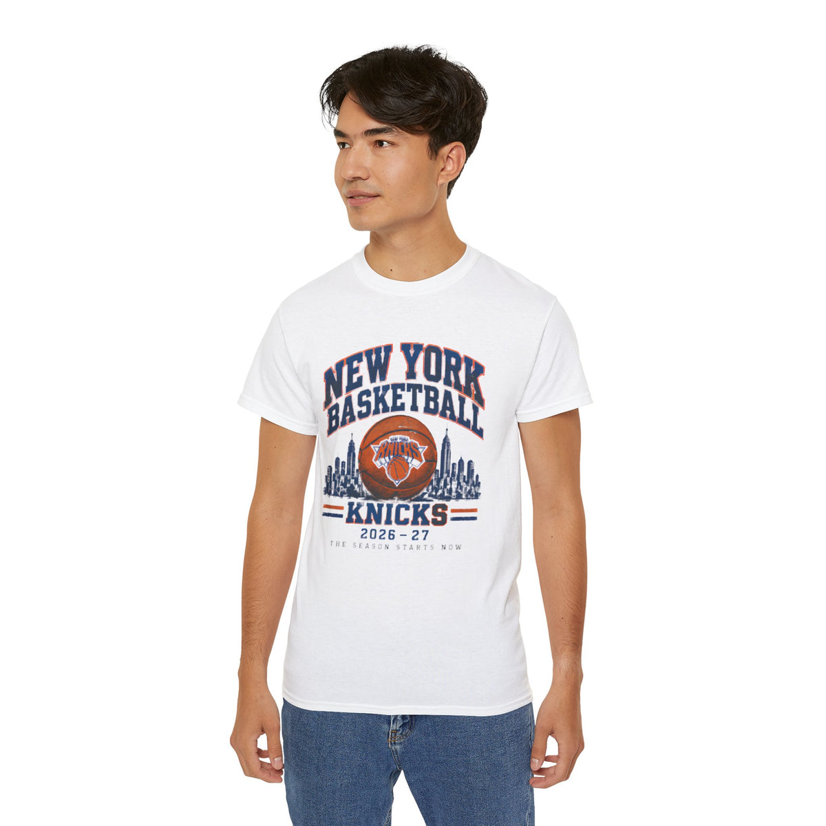 New York Basketball Knicks Skyline The Season Starts Now 2026 2027 NBA T Shirt
