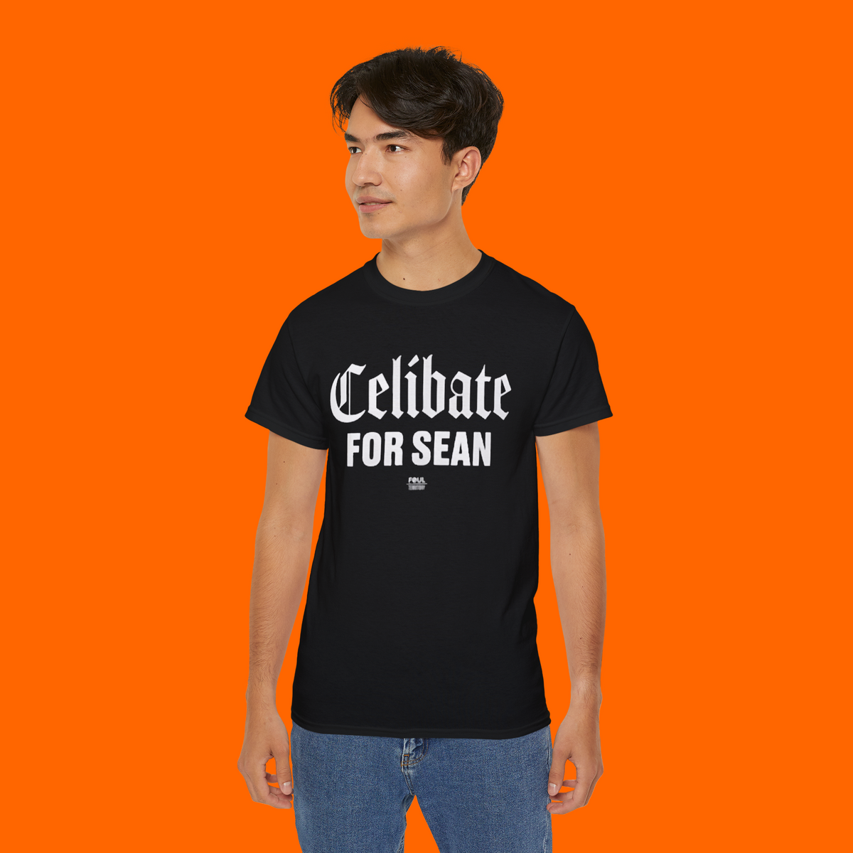 Top Celibate For Sean Gothic Typography Foul Territory Sports Podcast Humor T-Shirt