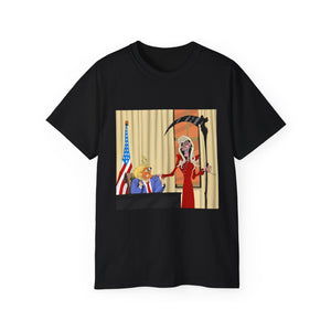 Trump And Grim Reaper Susan Dell T-shirts
