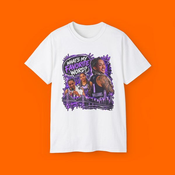 WHAT'S MY FAVORITE WORD? KYSRE GONDREZICK SIGNATURE BASKETBALL T-SHIRT - LIMITED EDITION